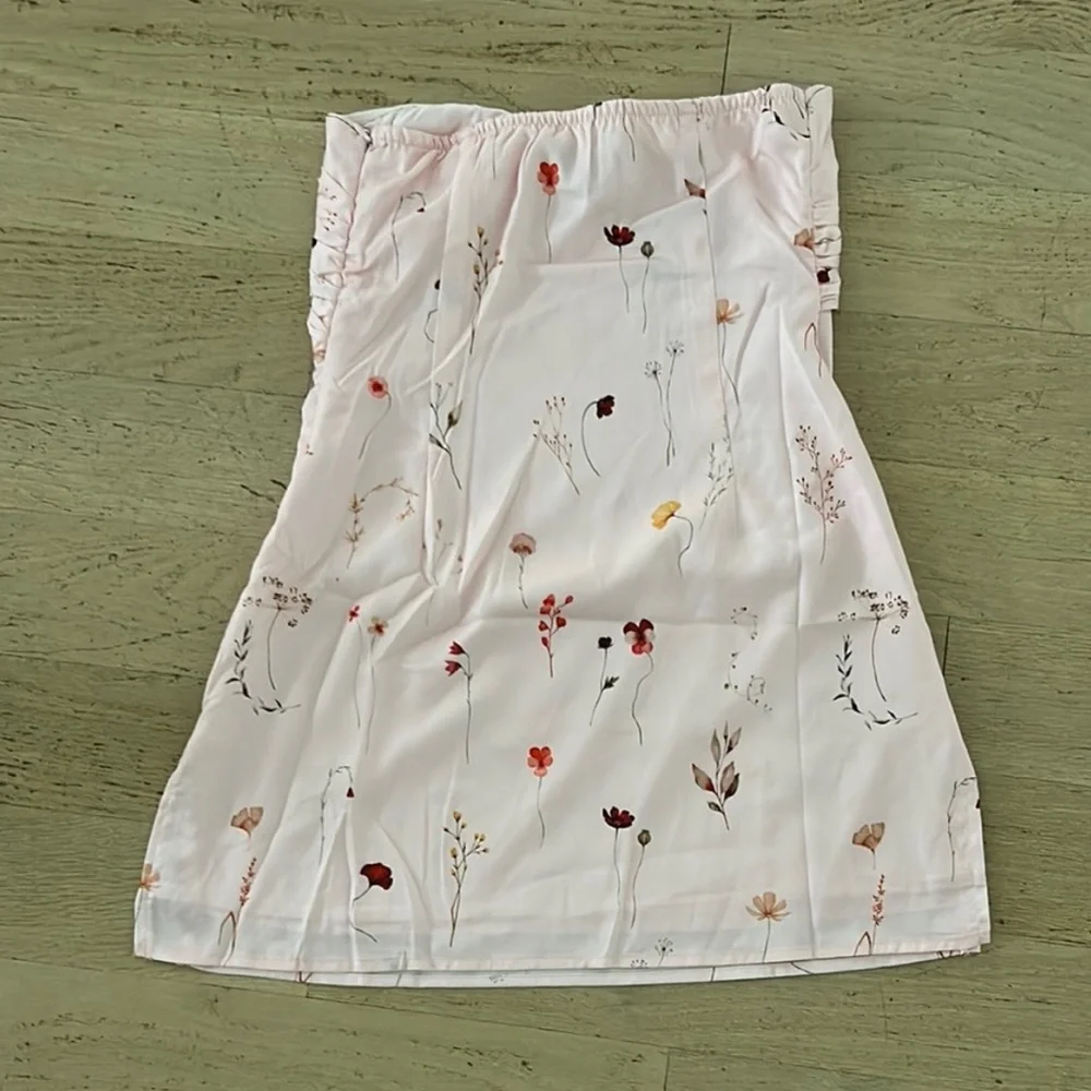 Princess Polly Floral Strapless Mini Dress - Pink and Red - Picture 2 of 3